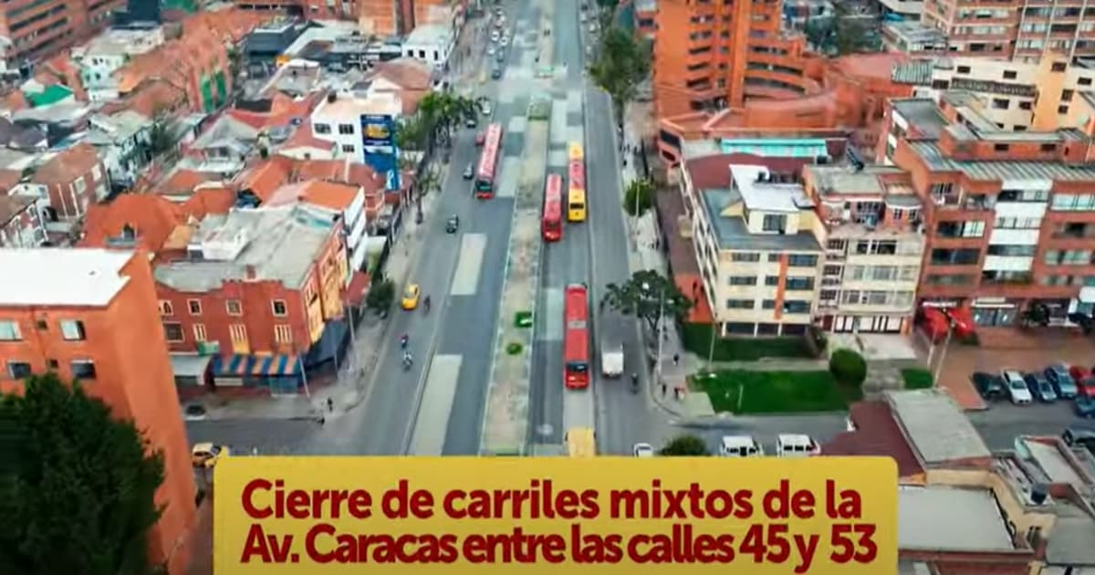 Video: Obras Metro Bogotá desvíos avenida Caracas entre calles 45 y 53