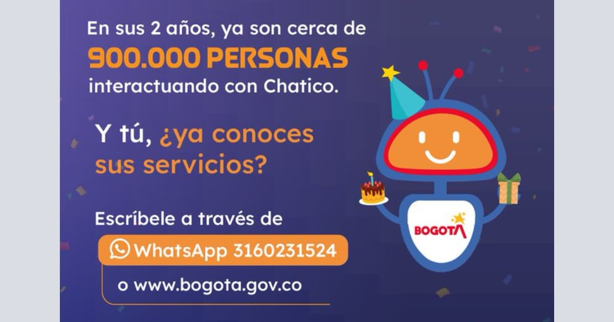 En video qué es y cómo funciona Chatico asistente virtual de Bogotá