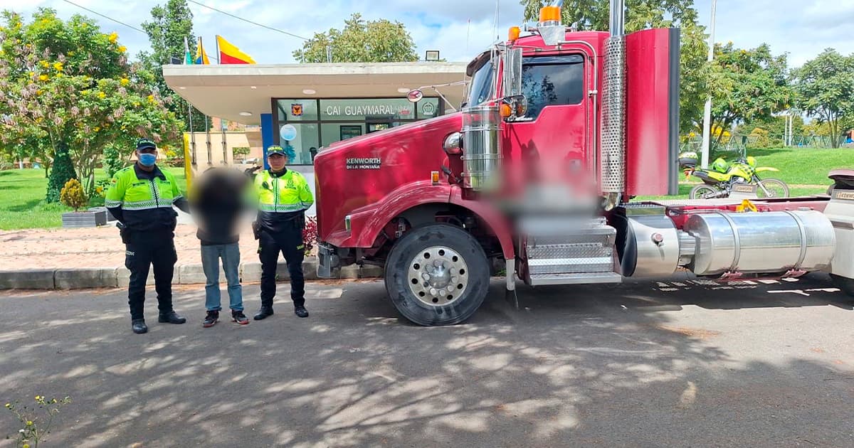 Video: Capturado hombre por hurtar tractocamión en Suba, Bogotá