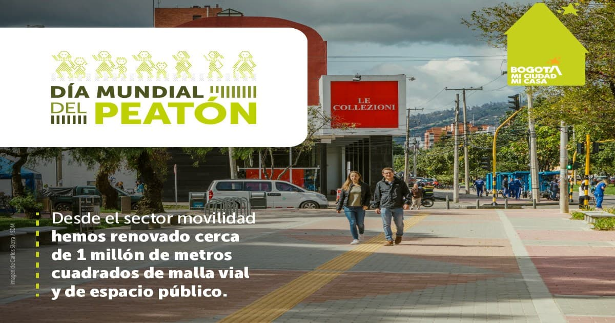 Día Mundial del Peatón conmemoración Bogotá 17 de agosto de 2024