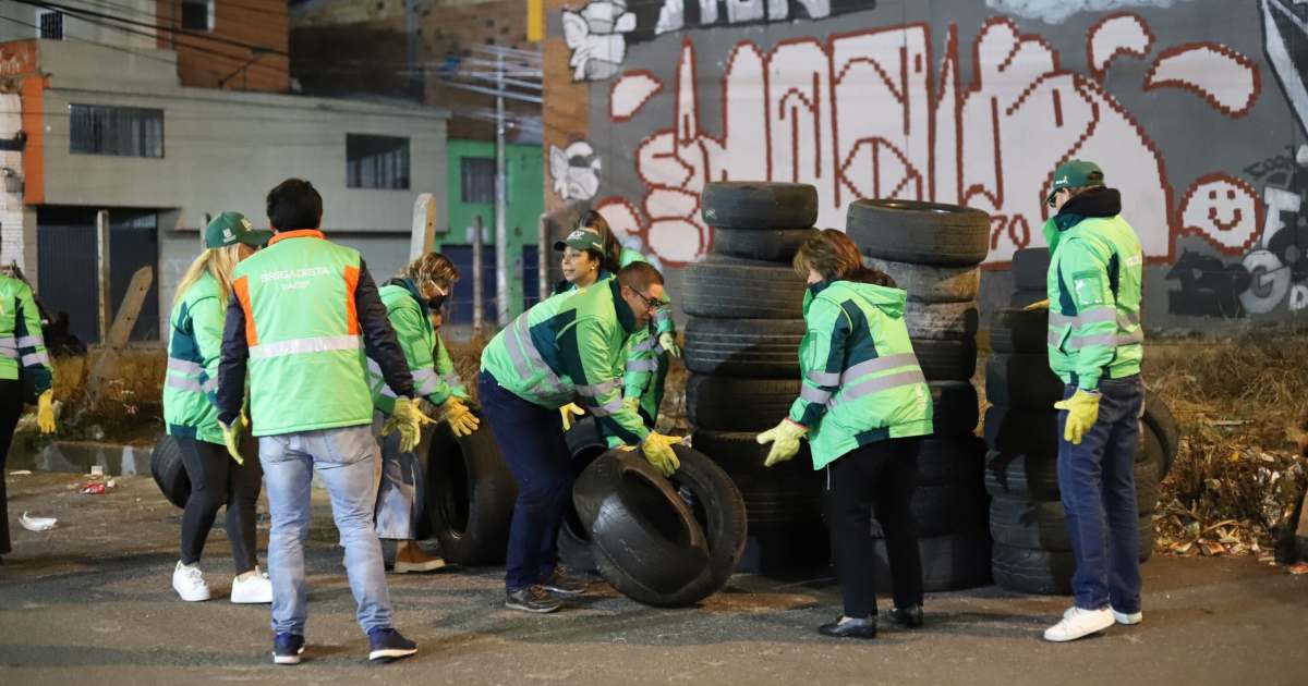 Jornada de recolección de llantas en desuso en Bogotá, mi Ciudad 