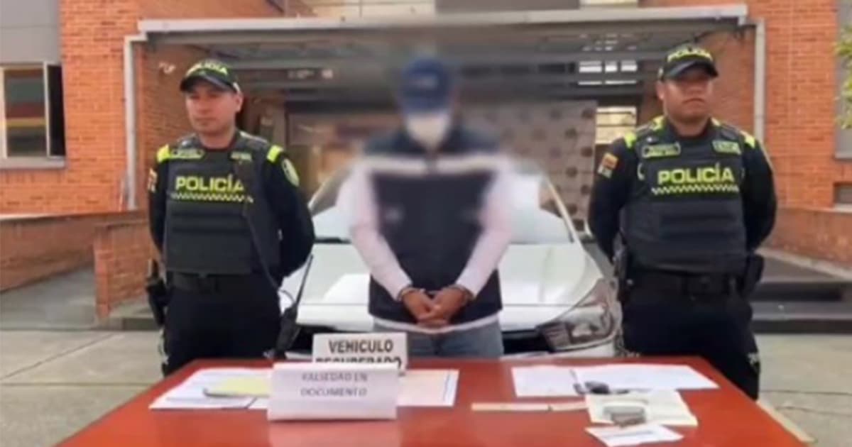 Capturado por vender carro con sistemas de identificación adulterados en Bogotá