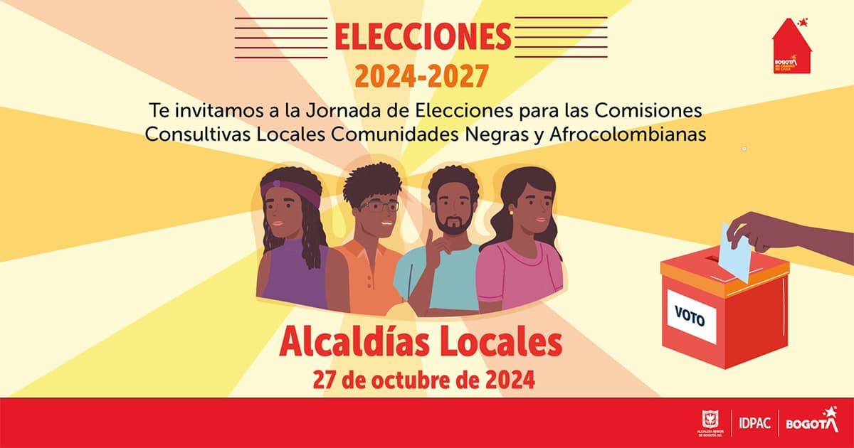 27 de octubre: elecciones consultivas de comunidades negras y afrocolombianas