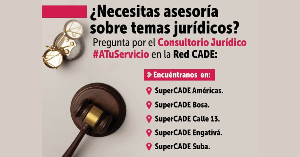 Accede a asesoría legal y jurídica gratis en la Red Cade de Bogotá