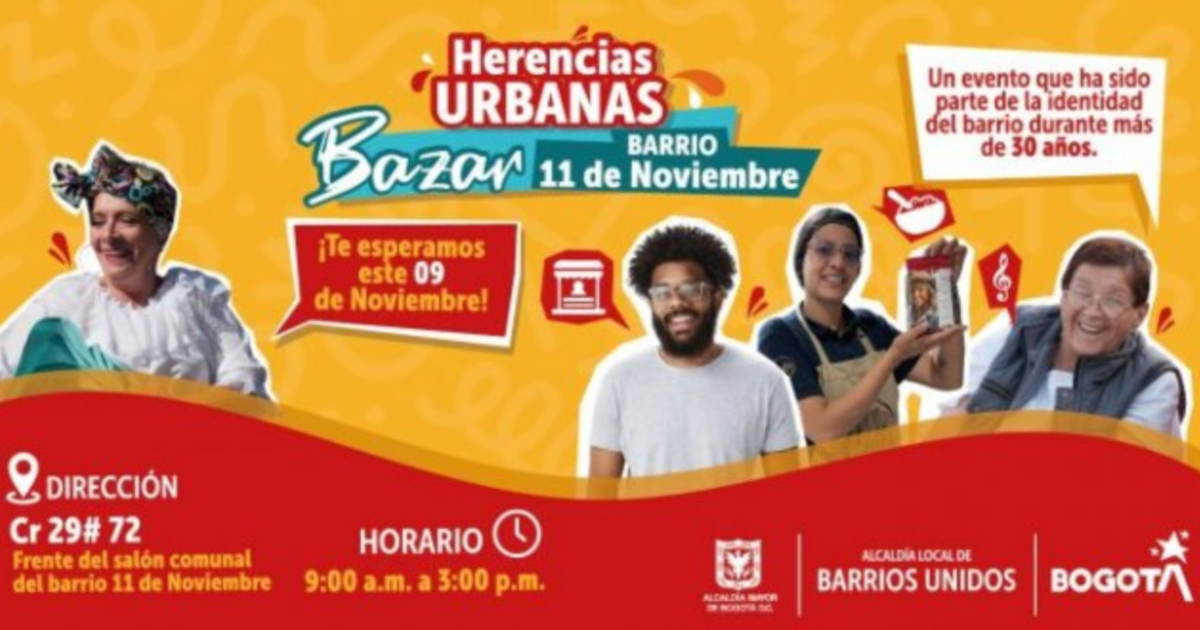 Barrio 11 de Noviembre celebra su tradicional bazar en Bogotá 