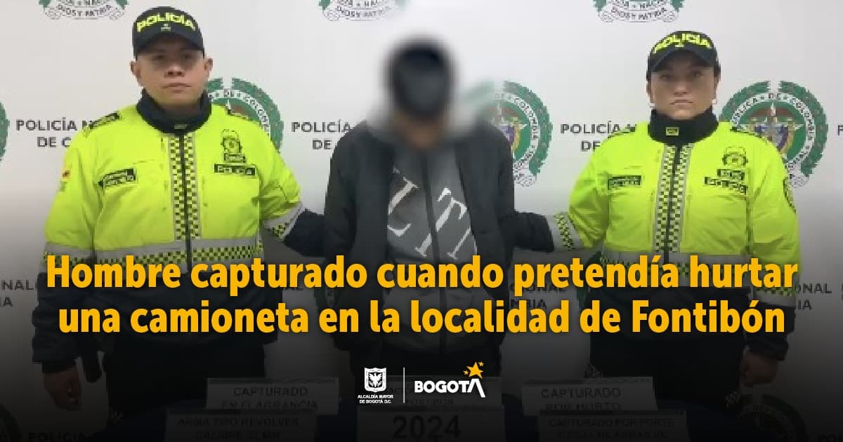 Video: Policía capturó a hombre que intentó hurtar una camioneta en Bogotá