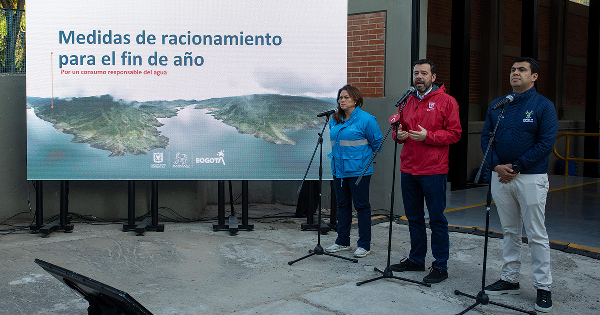 Racionamiento de agua en Bogotá durante Navidad y fin de año 2024