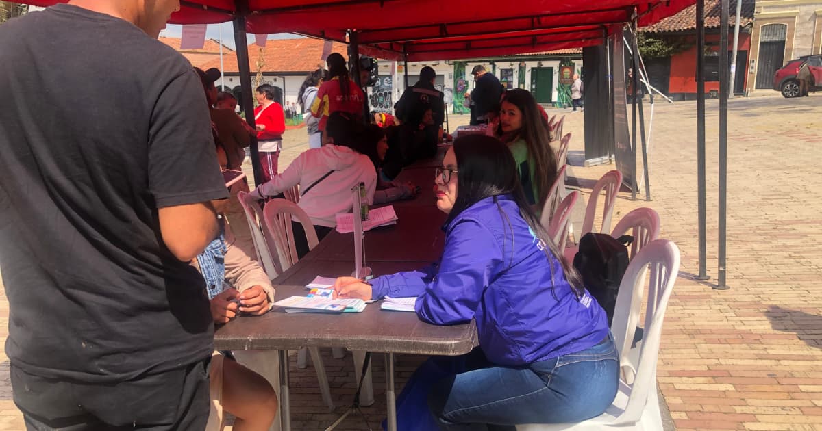 Feria de servicios en Bogotá: participación de recicladores de oficio