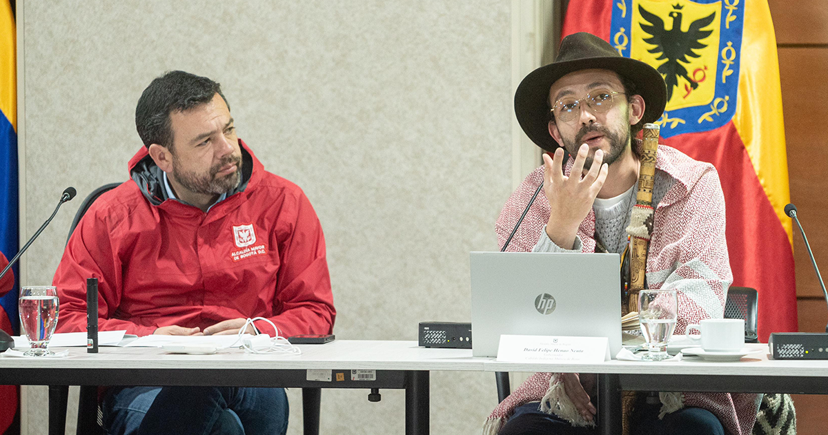 Reunión entre el Distrito y el gobernador Muisca de Bosa 