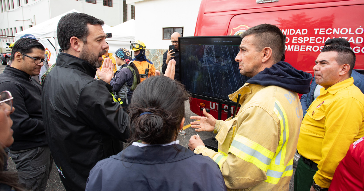 Incendio forestal en Bogotá en la localidad de San Cristóbal 2025 