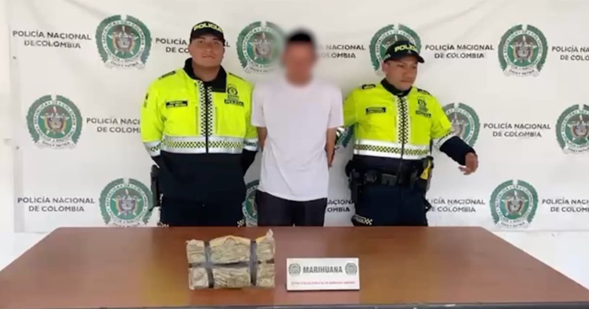 Video: Seguridad en Bogotá hombre fue capturado con 700 dosis de marihuana 