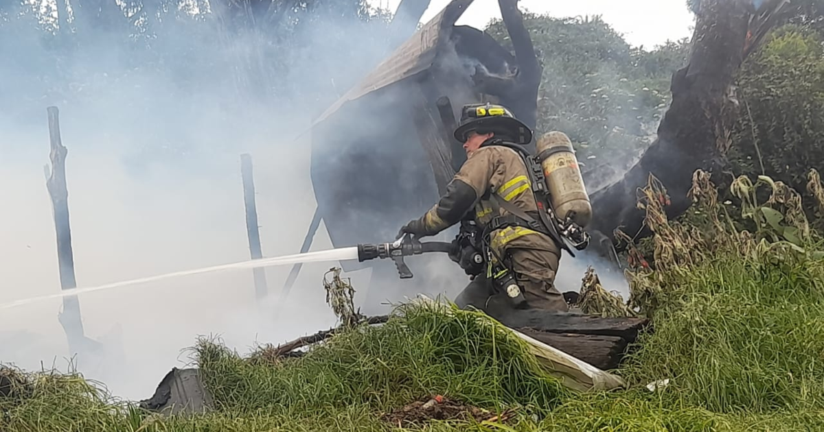 Incendio en vivienda en la localidad de Santa Fe en Bogotá 25 de enero