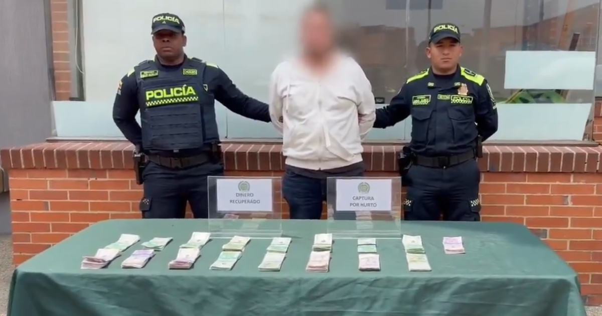 Capturado en Bogotá hombre que intentó robar 33 millones de pesos