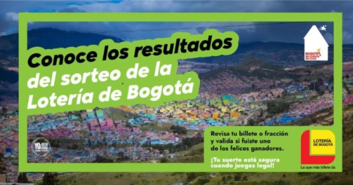 Lotería de Bogotá resultados del sorteo del jueves 20 de febrero 2025