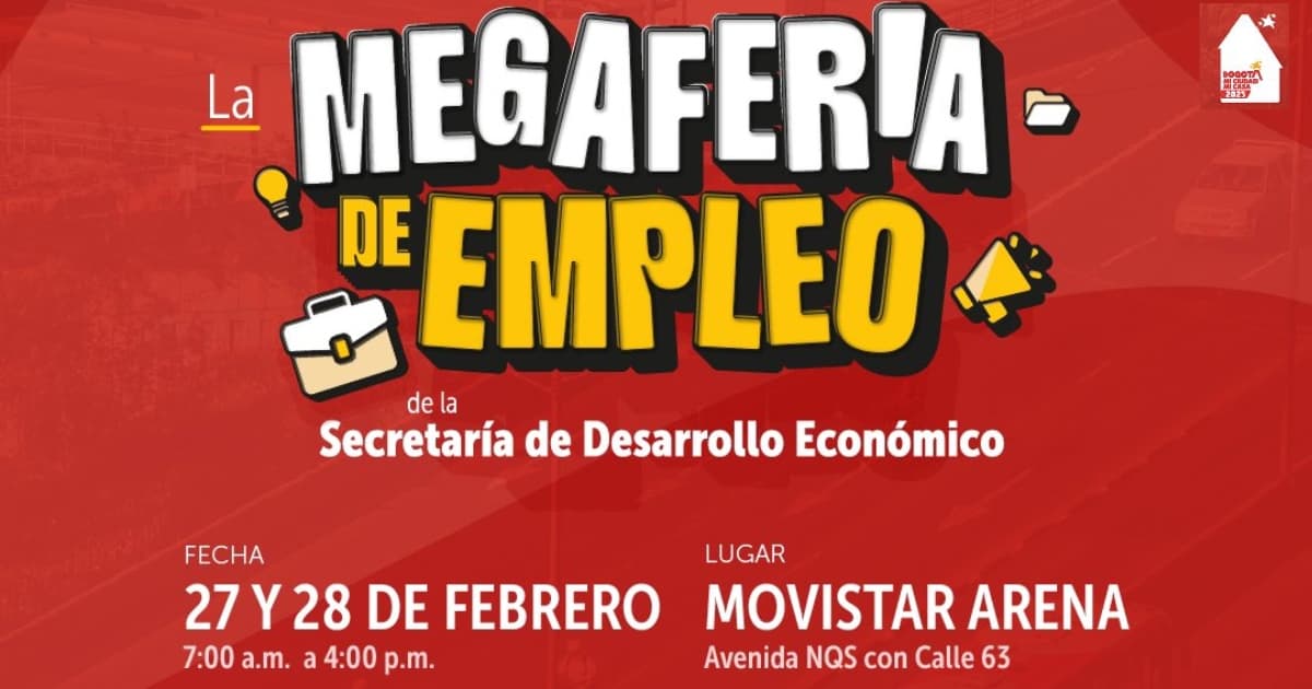 Trabajo en Bogotá son 15.000 vacantes en feria empleo Movistar Arena 