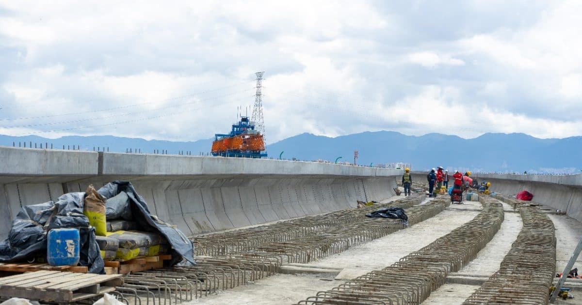 Obras de la Línea 1 del Metro de Bogotá fotos de avance del 50 %