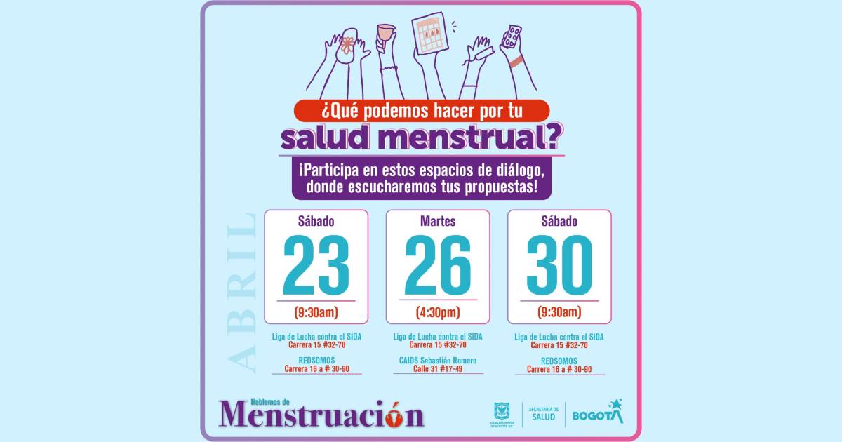 Diálogo sobre salud menstrual en Bogotá. Secretaría Distrital de Salud