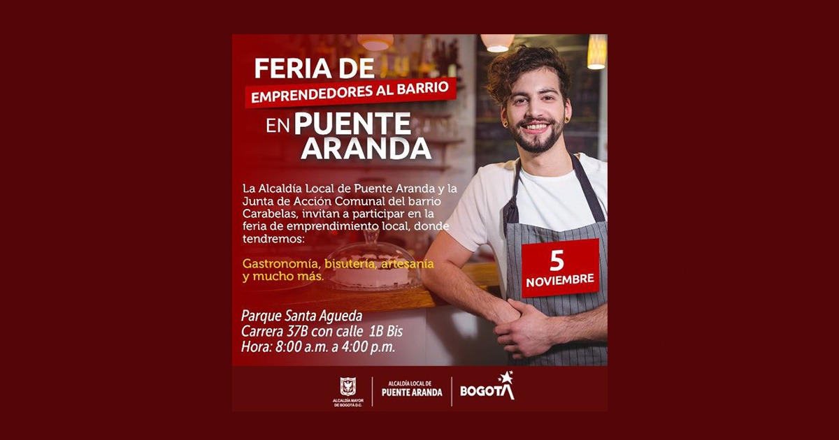 Asiste el 5 de noviembre a la Feria de Emprendedores al Barrio de Puente Aranda