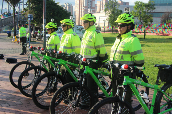 Policía en ciclorutas - FOTO: Prensa Alcaldía Mayor