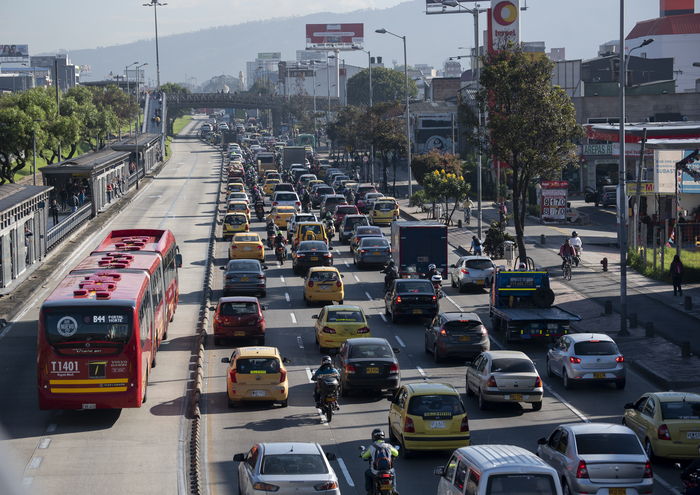 TransMilenio en una troncal