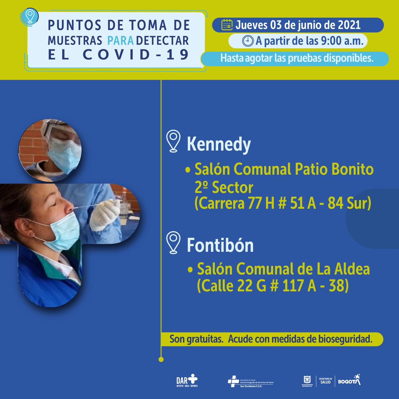 Pruebas covid 3 de junio