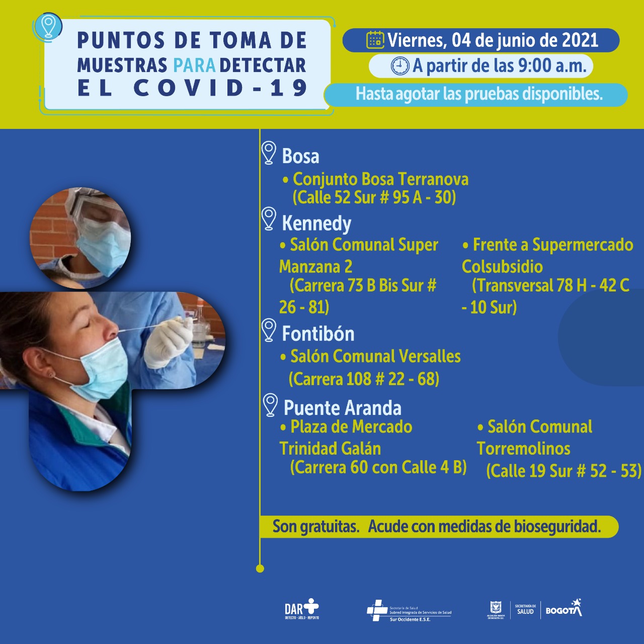 Pruebas covid 4 de junio