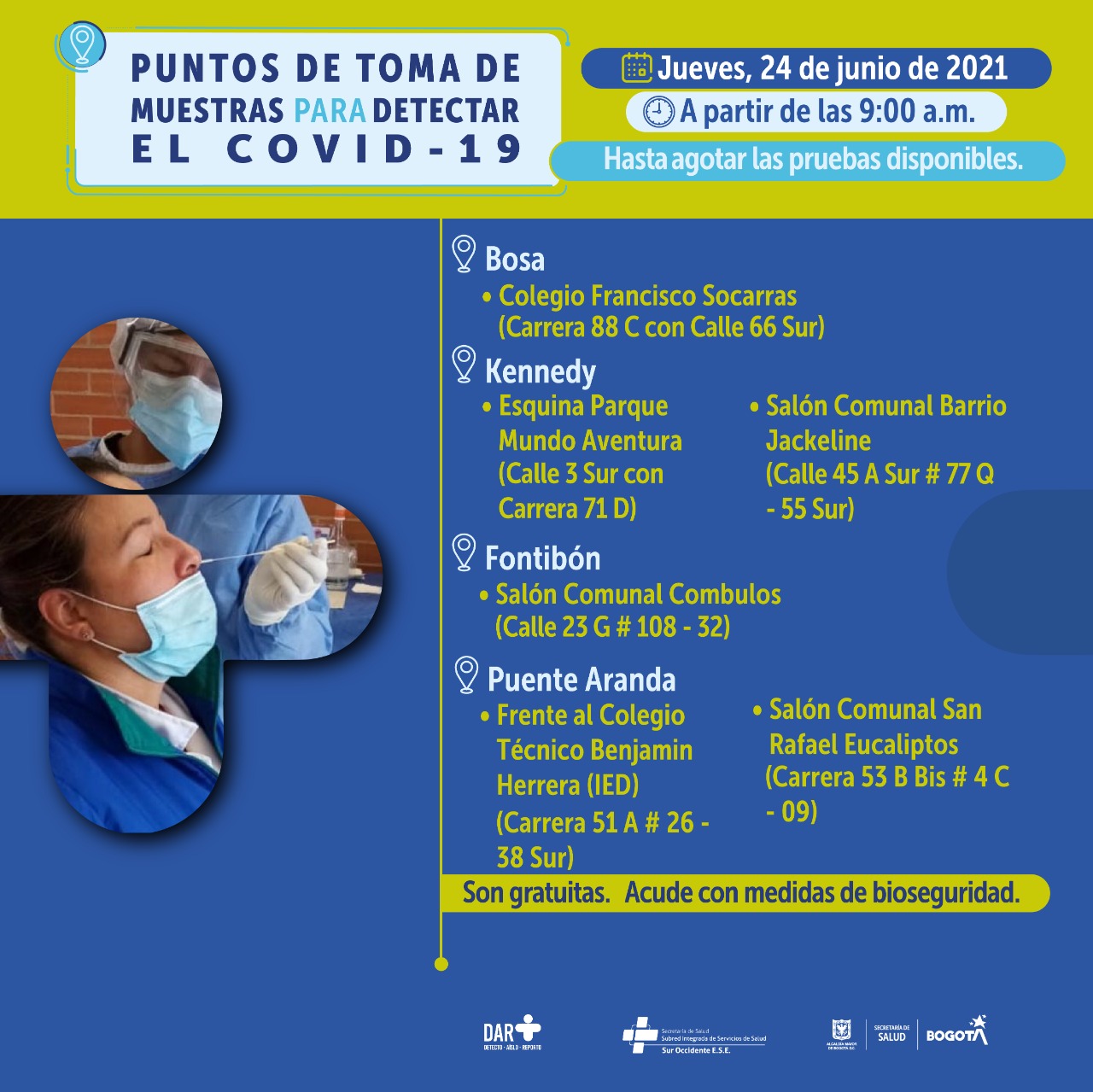 Pruebas covid 24 de junio