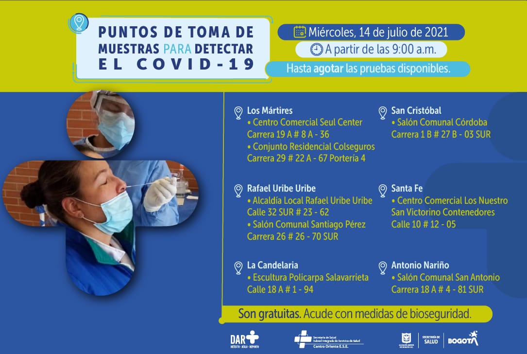 Pruebas covid 14 de julio