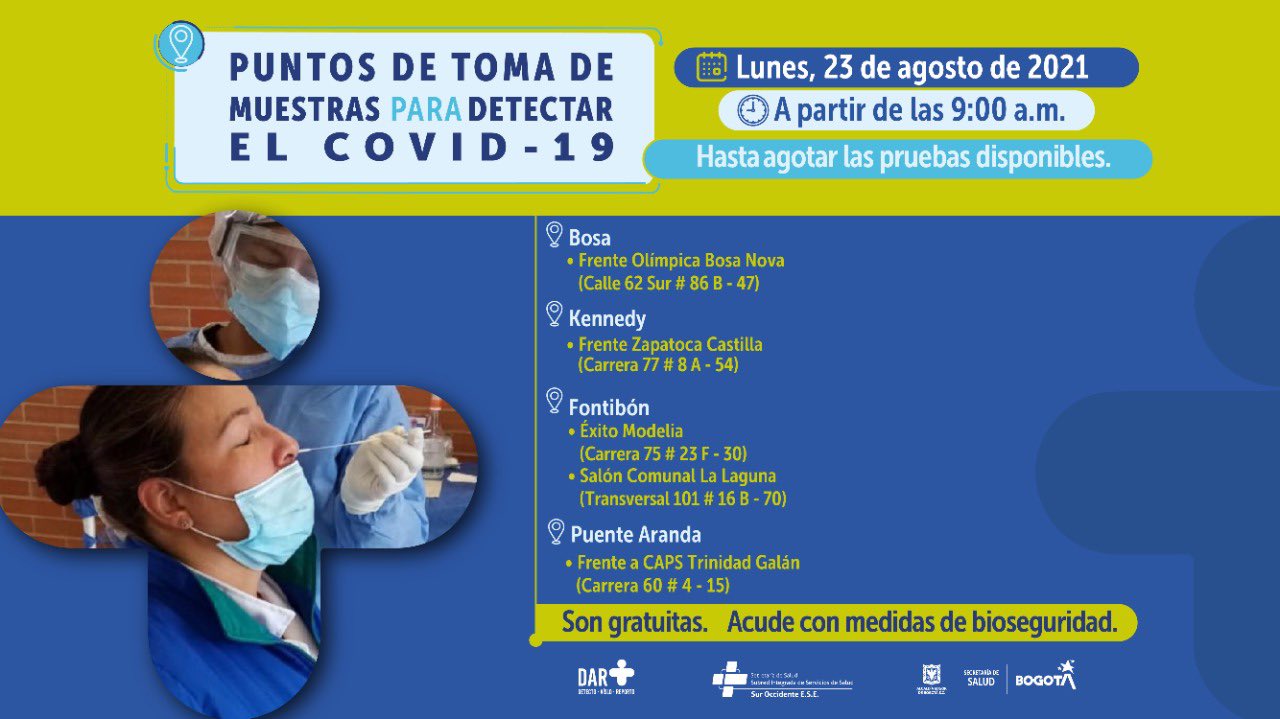 Pruebas covid 23 de agosto