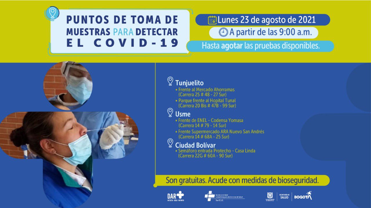 Pruebas covid 23 de agosto