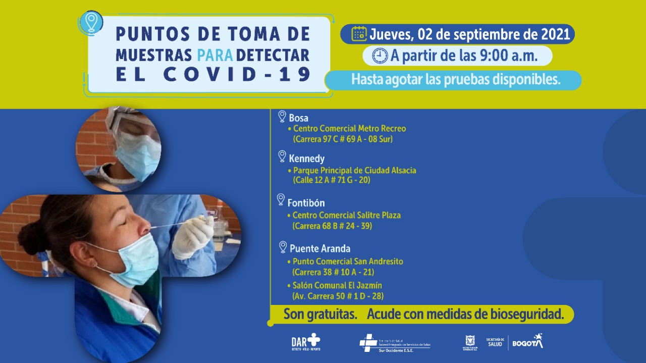 Pruebas covid 2 de septiembre