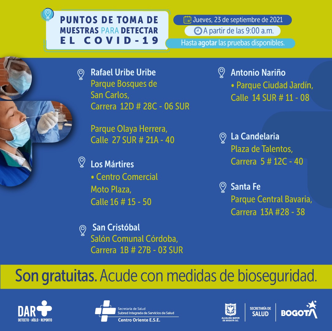 Pruebas covid 23 de septiembre