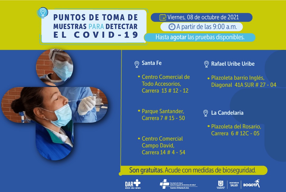 Pruebas covid 8 de Octubre