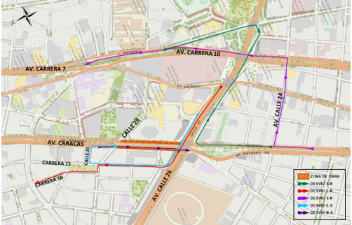 Metro: desvíos por inicio de traslado de redes en avenida Caracas