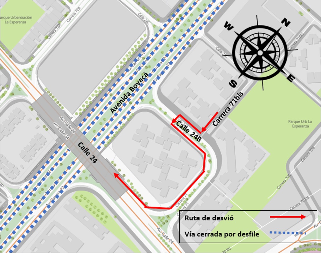 Cierres y desvíos en Bogotá por desfile militar del 20 de Julio 2024