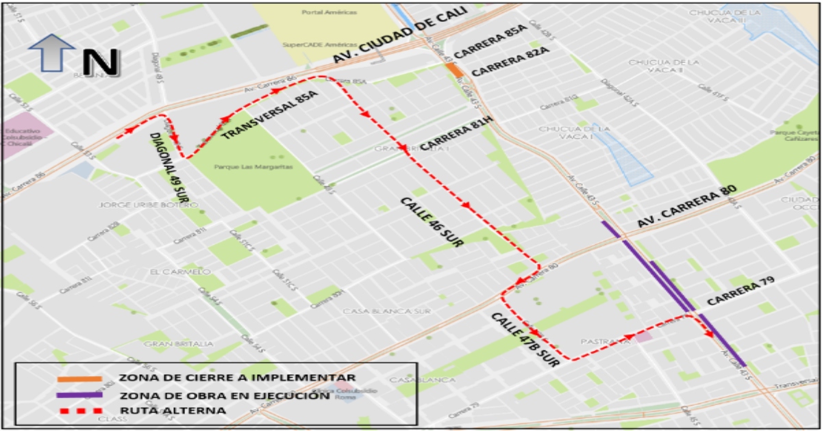 Obras del Metro: cierres y vías alternas en la Avenida Villavicencio