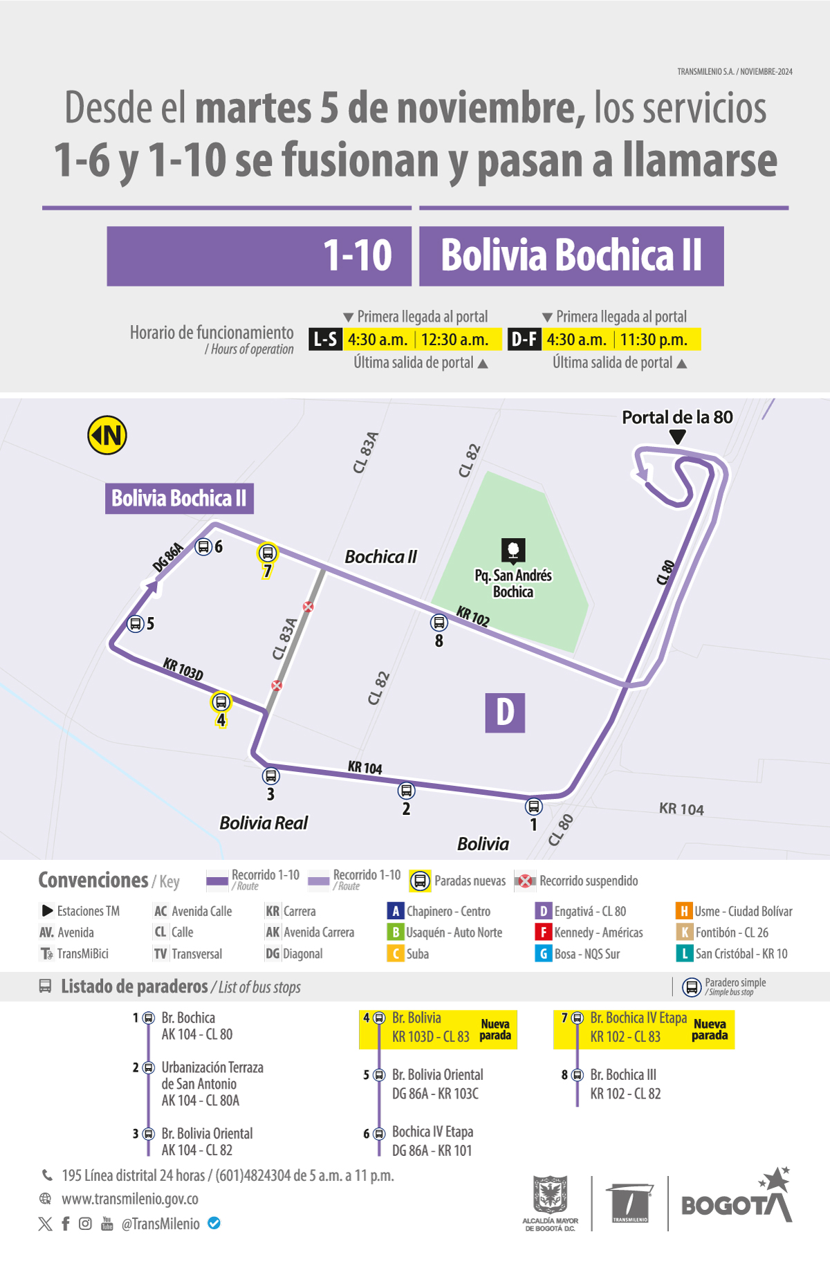 Rutas 1-6 Bolivia Oriental y 1-10 Bolivia Bochica II se unieron Bogotá