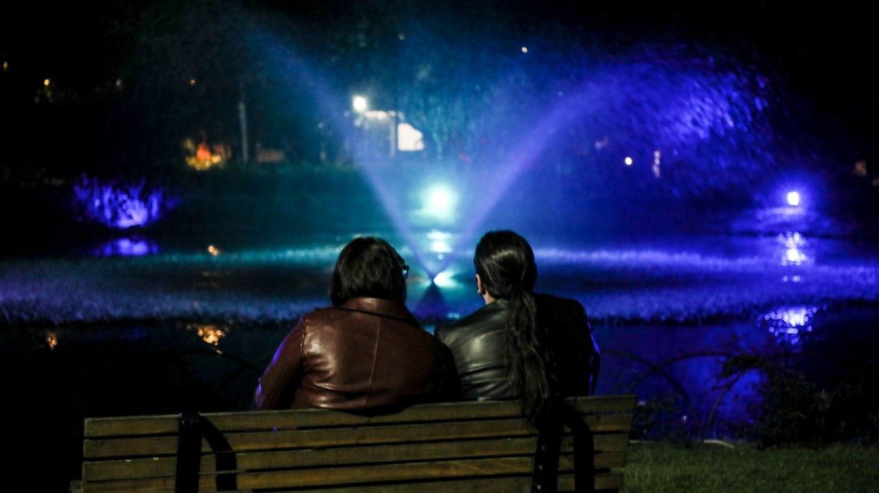 Jardín de noche