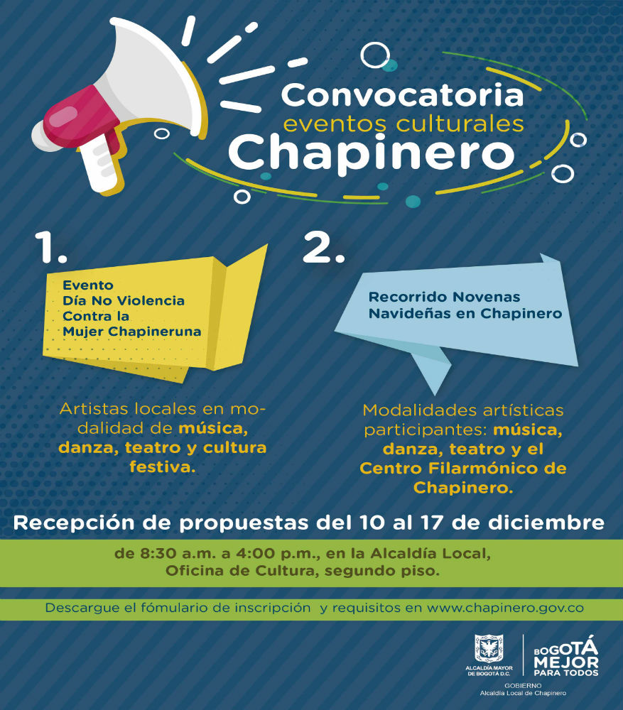 Convocatoria artística en Chapinero