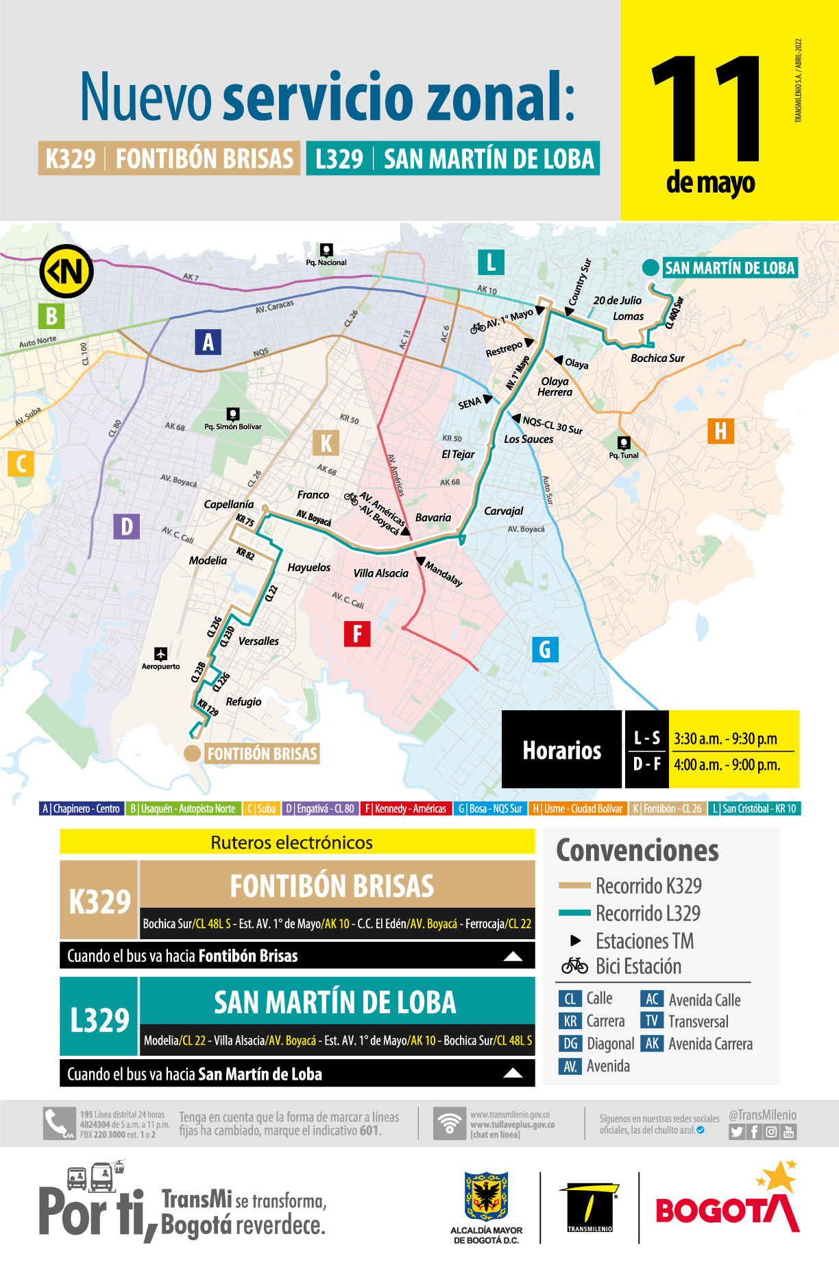 Nuevas rutas Sitp: horario y recorrido de nuevos servicios en Bogotá 