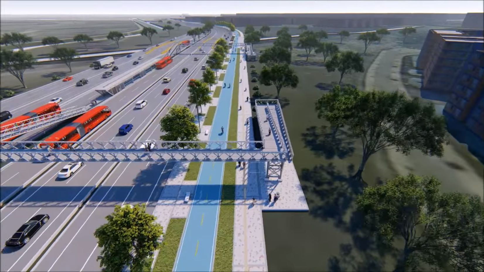 Render avenida longitudinal de occidente sur 