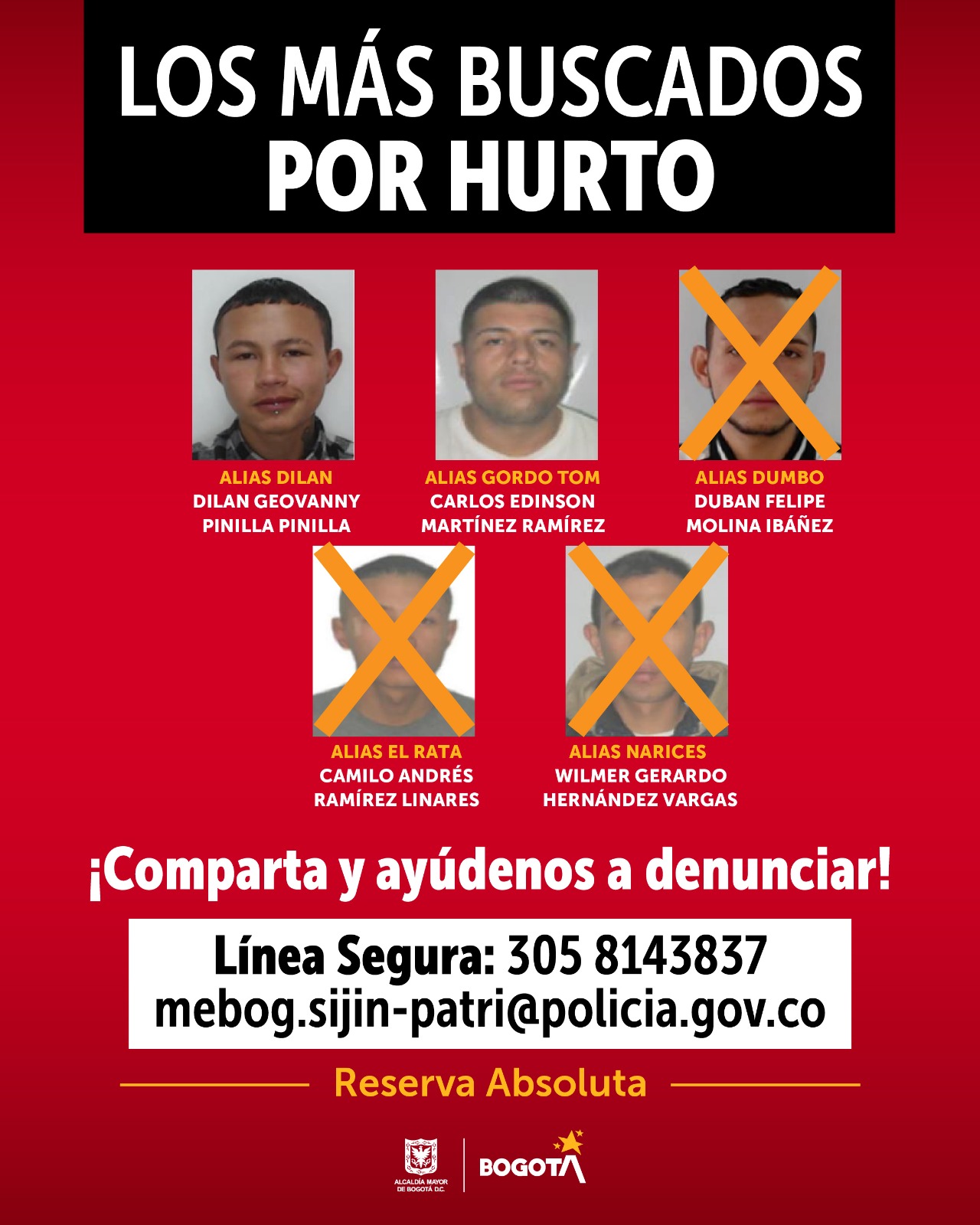 buscados por hurto