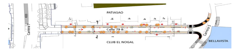 Calle 79B, entre carrera 5 y carrera 7