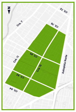 Primer área de implementación en Chapinero 