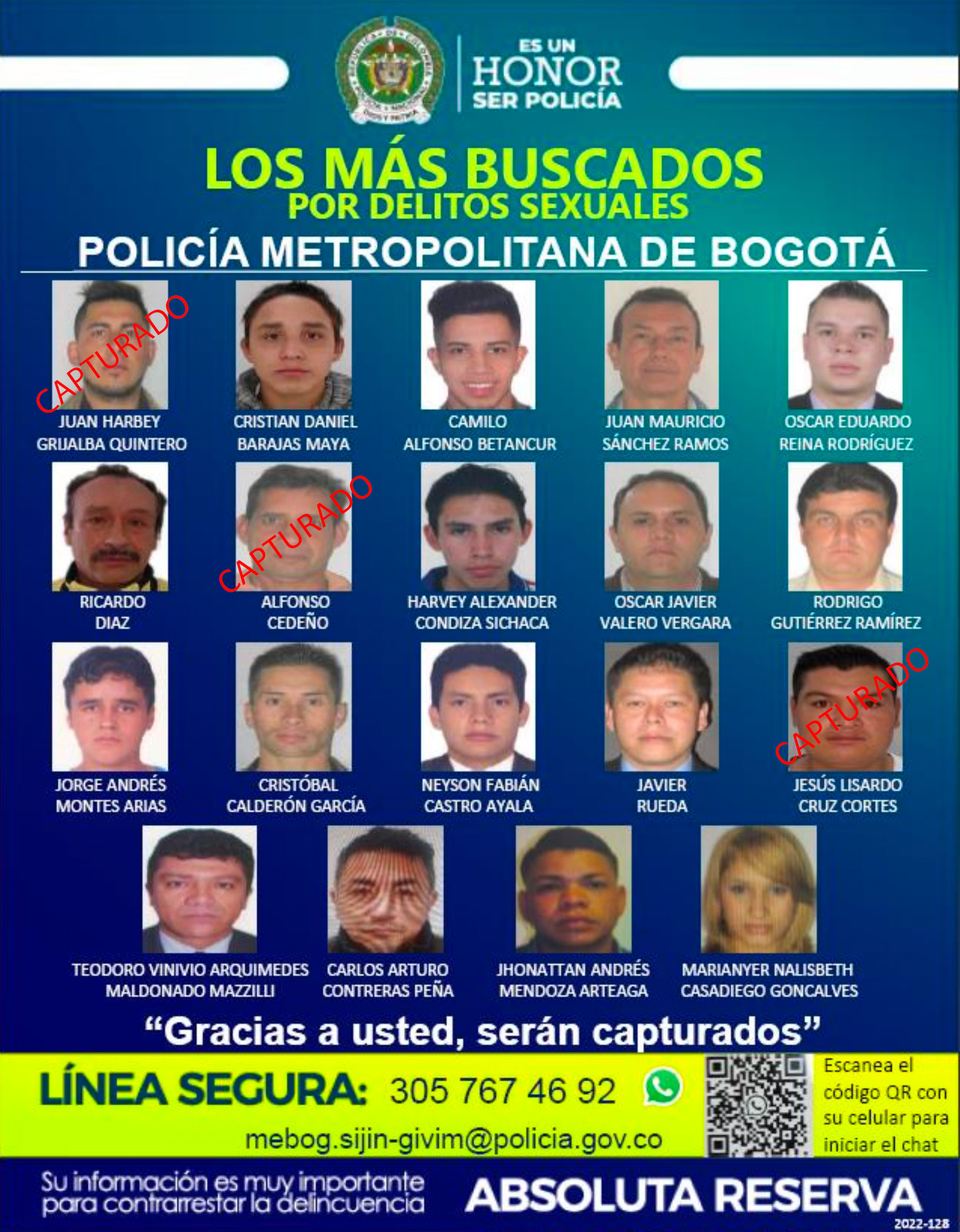 Cartel más buscados por delitos sexuales.