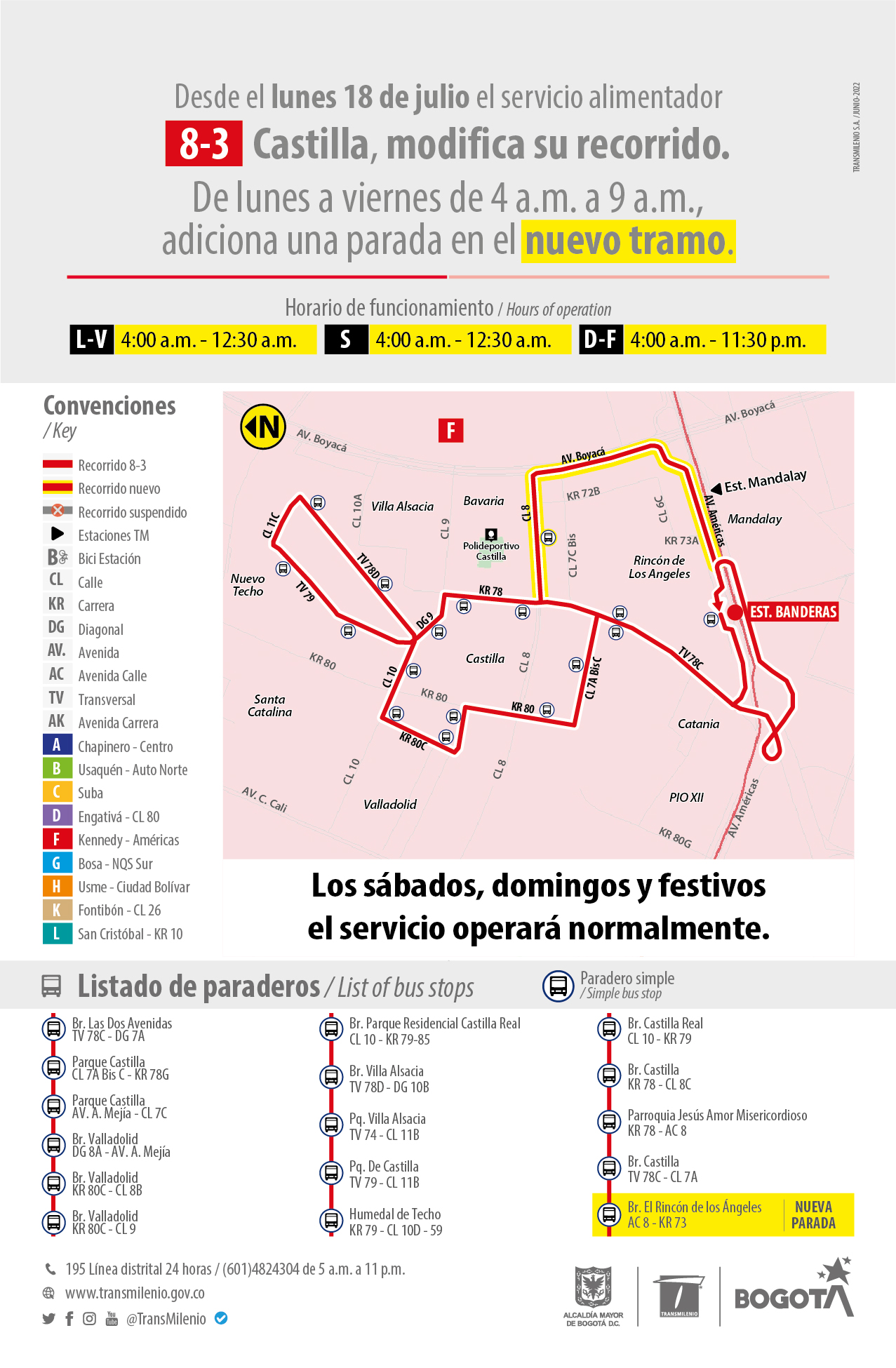 TransMilenio: conoce los cambios en las rutas de Salitre y Castilla 