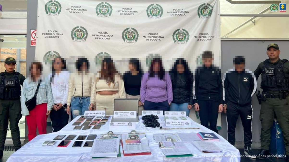 Las rentas criminales de esta estructura llegaban a más de 750 millones de pesos mensuales. - Foto: Alcaldía Mayor de Bogotá.