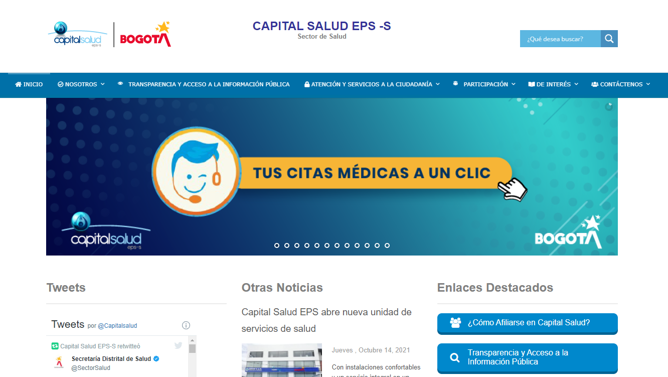 Pantallazo de Capital Salud