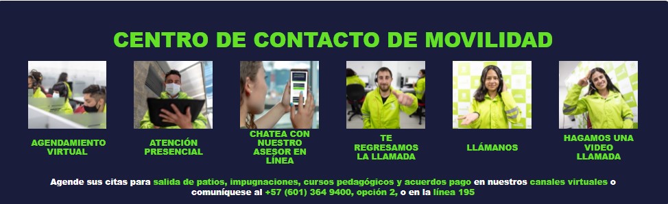 ¿Cuáles son los canales de atención de la Secretaría de Movilidad? 