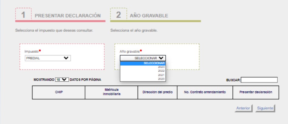 declaracion impuesto vehiculos